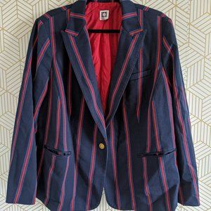 Blue and red striped blazer Anne Klein,18W